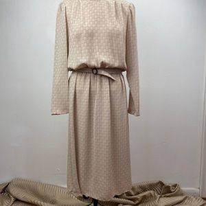 Vintage Dress w/ belted Waist, Size 8, Union Made